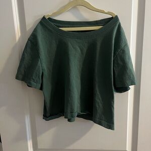 Urban Outfitters Forest Green Cropped Tee 100% cotton